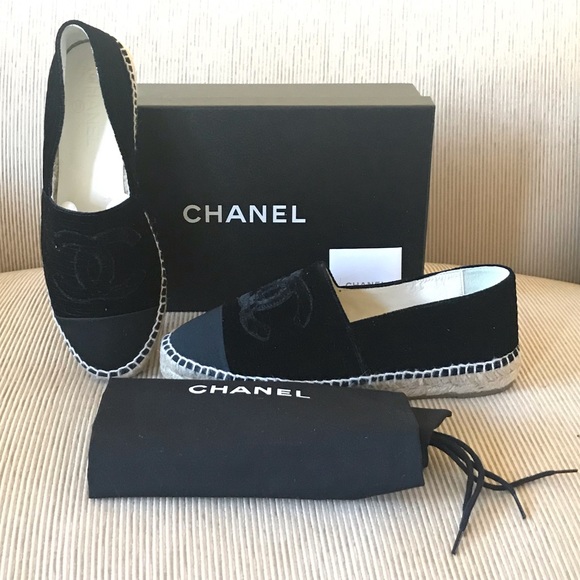 chanel grosgrain espadrilles